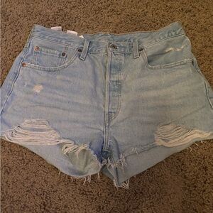 Levi's Light Blue Jean Shorts